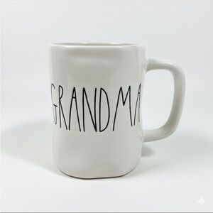 Rae Dunn GRANDMA Artisan Collection Coffee Mug Magenta Ceramic White